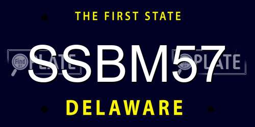 SSBM57 Delaware License Plate