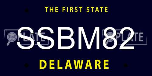 SSBM82 Delaware License Plate