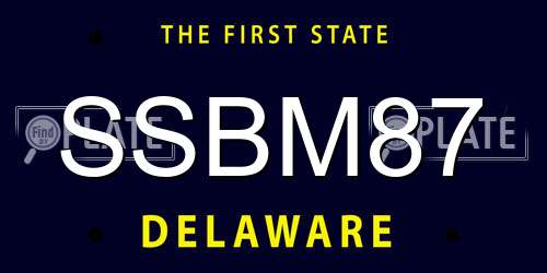 SSBM87 Delaware License Plate