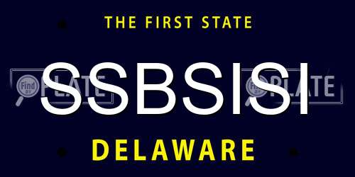 SSBSISI Delaware License Plate
