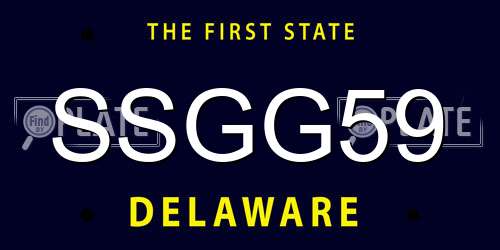 SSGG59 Delaware License Plate
