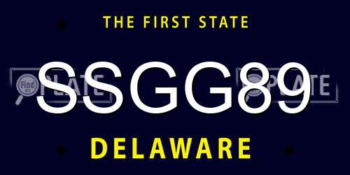 SSGG89 Delaware License Plate