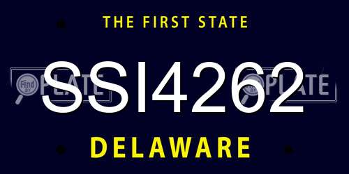 SSI4262 Delaware License Plate