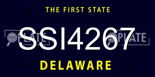 SSI4267 Delaware License Plate