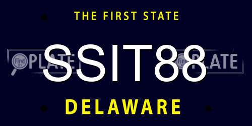 SSIT88 Delaware License Plate