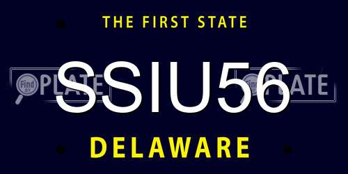 SSIU56 Delaware License Plate