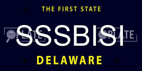 SSSBISI Delaware License Plate