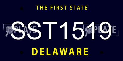 SST1519 Delaware License Plate