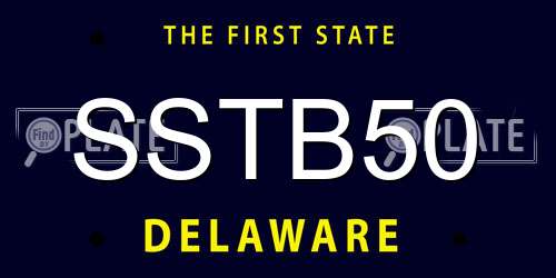 SSTB50 Delaware License Plate