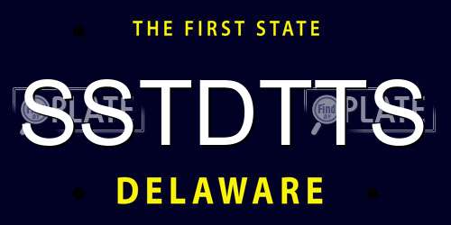 SSTDTTS Delaware License Plate