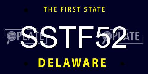 SSTF52 Delaware License Plate