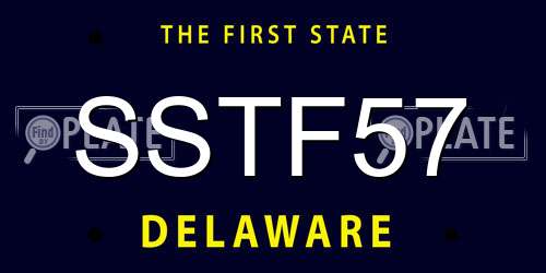 SSTF57 Delaware License Plate