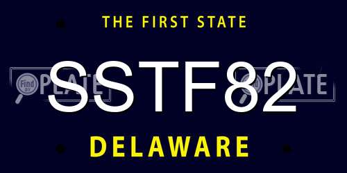 SSTF82 Delaware License Plate
