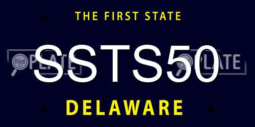 SSTS50 Delaware License Plate