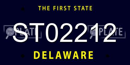 ST02212 Delaware License Plate