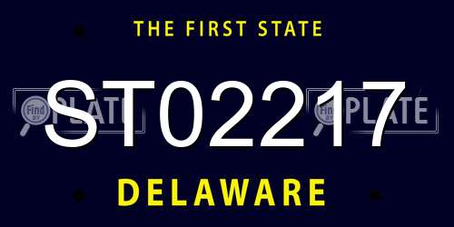 ST02217 Delaware License Plate