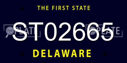 ST02665 Delaware License Plate