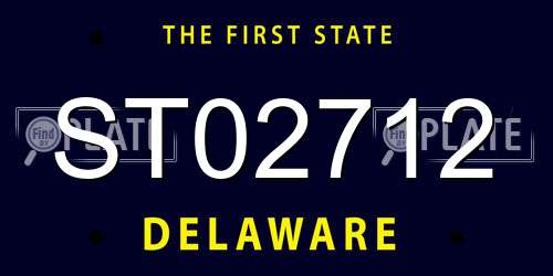 ST02712 Delaware License Plate