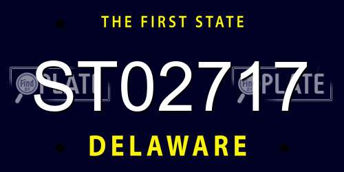 ST02717 Delaware License Plate