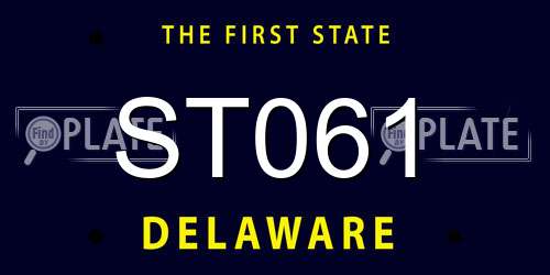 ST061 Delaware License Plate