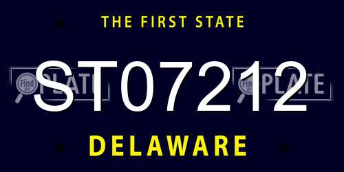 ST07212 Delaware License Plate