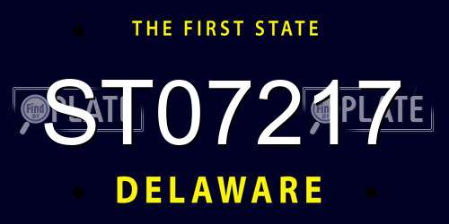 ST07217 Delaware License Plate