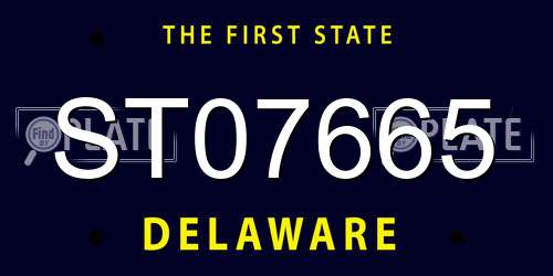 ST07665 Delaware License Plate