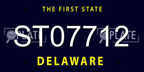 ST07712 Delaware License Plate
