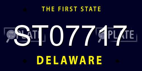 ST07717 Delaware License Plate