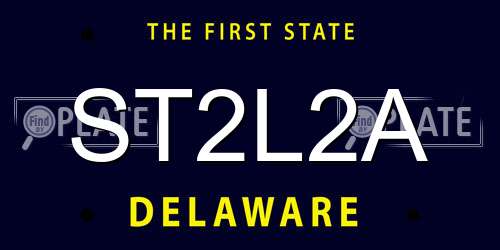 ST2L2A Delaware License Plate