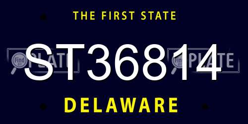 ST36814 Delaware License Plate