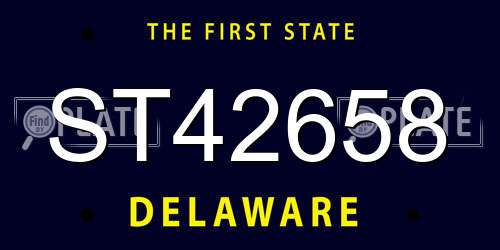 ST42658 Delaware License Plate
