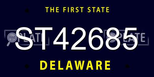 ST42685 Delaware License Plate