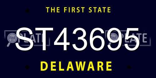 ST43695 Delaware License Plate