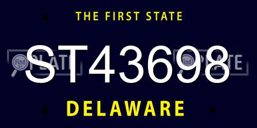 ST43698 Delaware License Plate