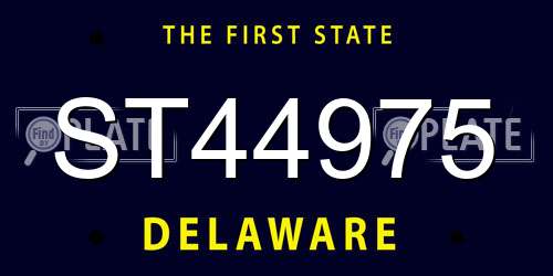 ST44975 Delaware License Plate