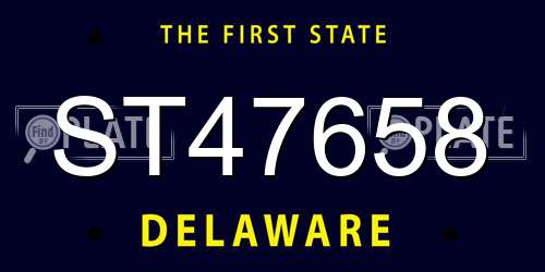 ST47658 Delaware License Plate