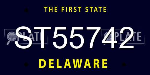 ST55742 Delaware License Plate