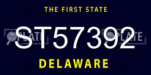 ST57392 Delaware License Plate