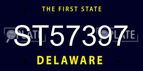 ST57397 Delaware License Plate