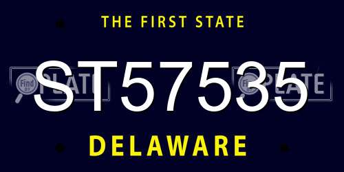 ST57535 Delaware License Plate