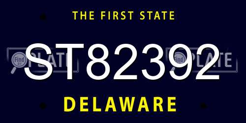 ST82392 Delaware License Plate