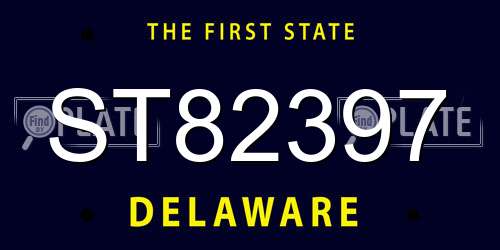 ST82397 Delaware License Plate