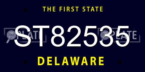 ST82535 Delaware License Plate