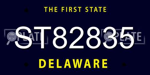 ST82835 Delaware License Plate