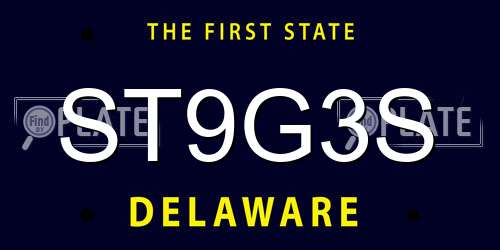 ST9G3S Delaware License Plate
