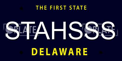 STAHSSS Delaware License Plate