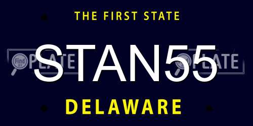 STAN55 Delaware License Plate