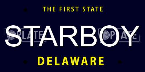 STARBOY Delaware License Plate