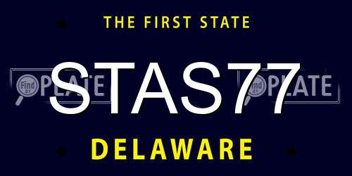 STAS77 Delaware License Plate